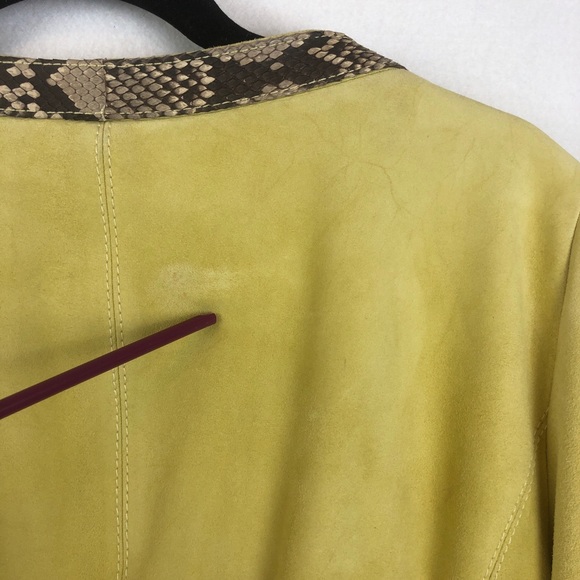 Valentino | Women’s Lime Green Python Skin Blazer - Picture 10 of 16